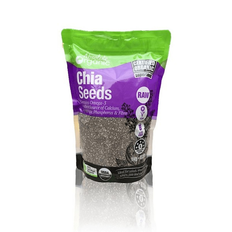 Hạt Chia Úc Absolute Organic Và BLACK BAG CHIA 1kg