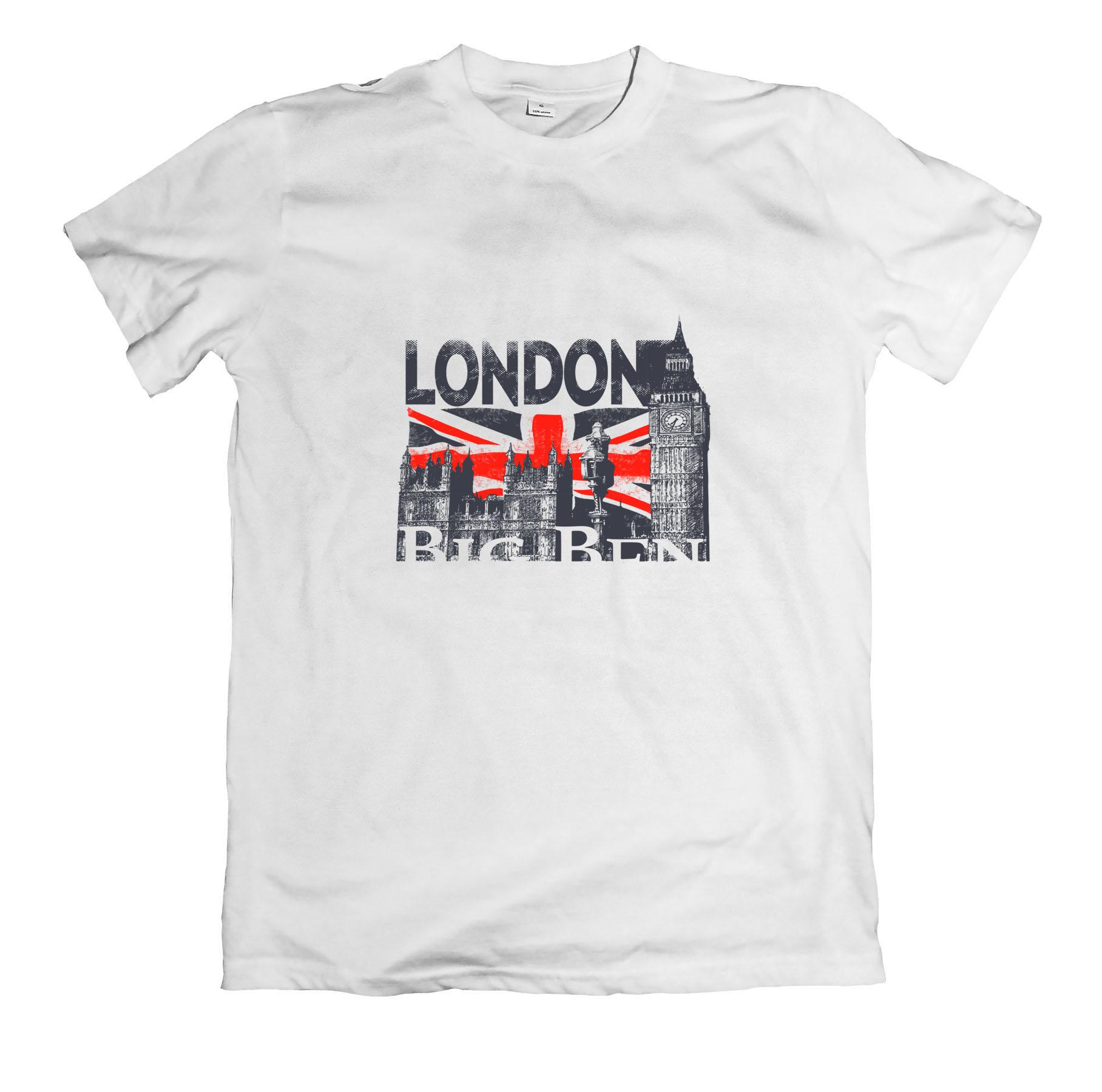 [HCM]Áo thun in hình chữ london và lá cờ