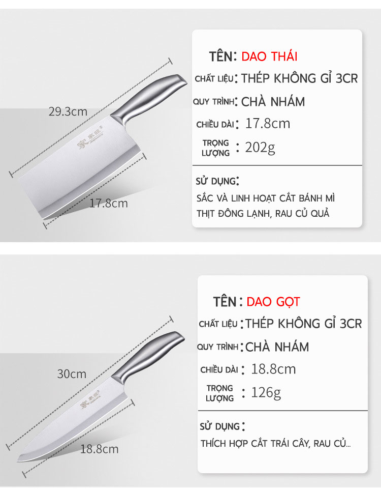 Dao nhà bếp Nhật Bản 6 món