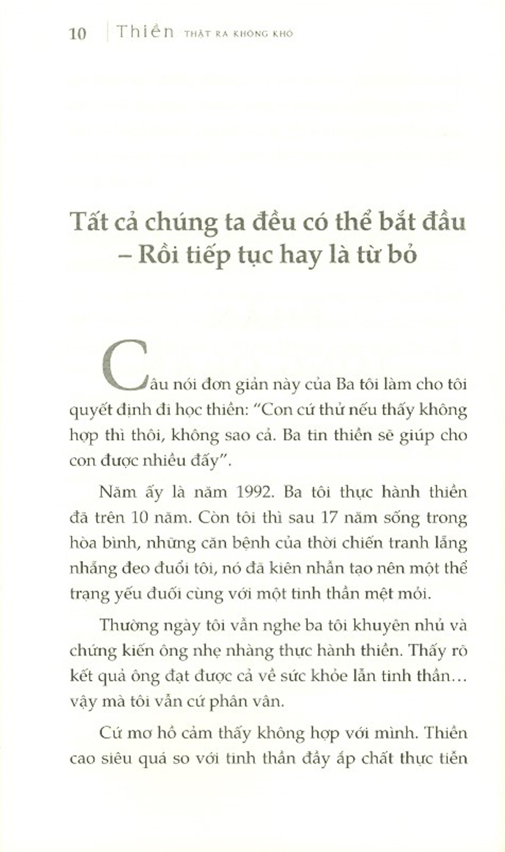 Thiền Thật Ra Không Khó