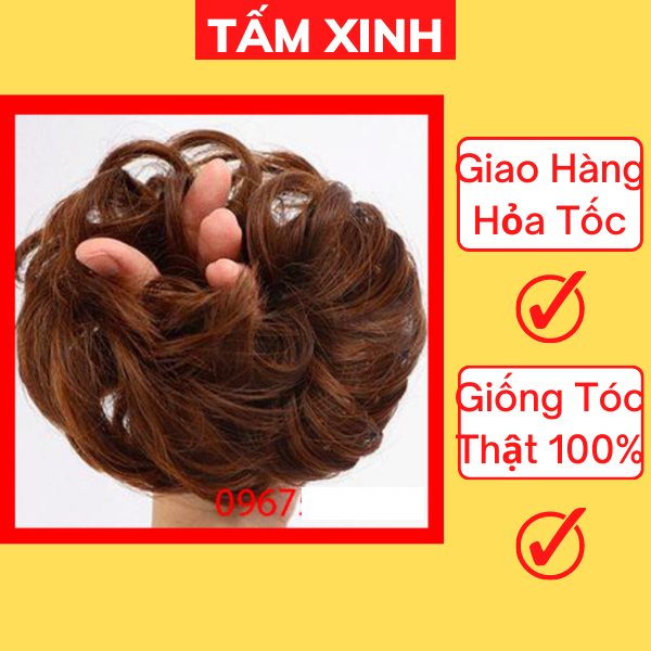 Tóc giả búi ❤️❤️ Giảm 5k khi - Tóc giả búi cột xoăn