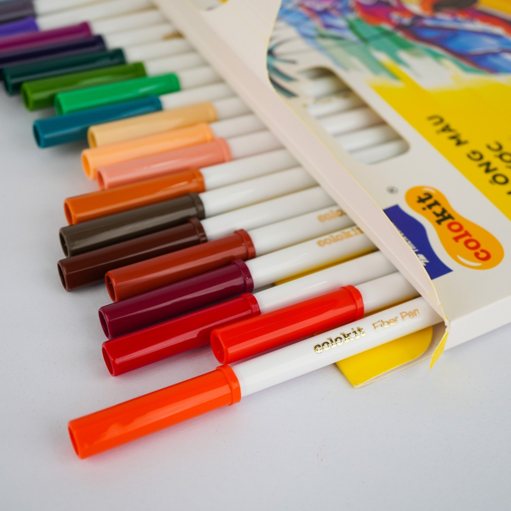 Bộ 20 màu fiber pen SWM-C009 Retro bút lông rửa được Thiên Long, bút màu trang trí sổ tay, planner, calligraphy, bullet journal...