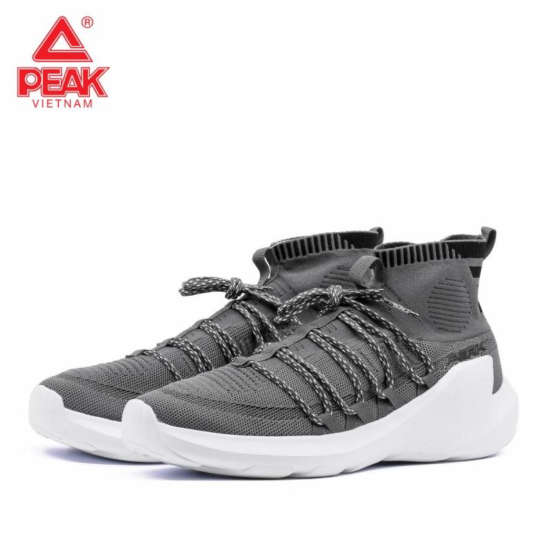 Giày thể thao Sneaker Nam Peak Casual E83171E - Ghi Trắng