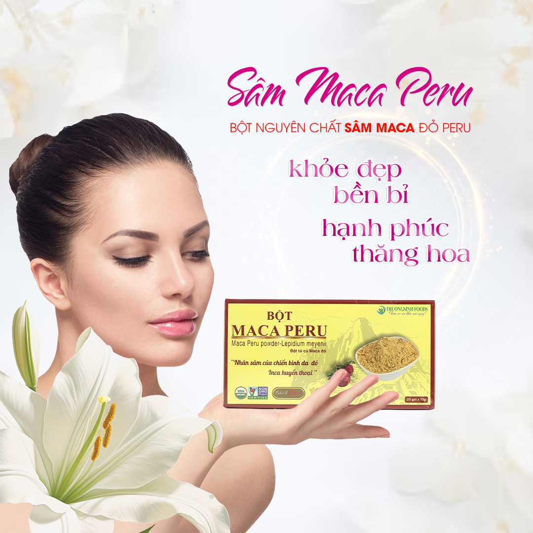BỘT SÂM MACA PERU ĐỎ - Maca for women - Hộp 200g, 450g