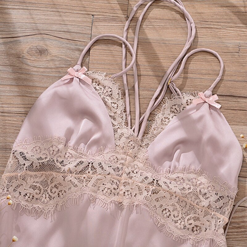 Đầm Ngủ Mặc Nhà AMAKA Lụa Satin Cao Cấp AMKF26