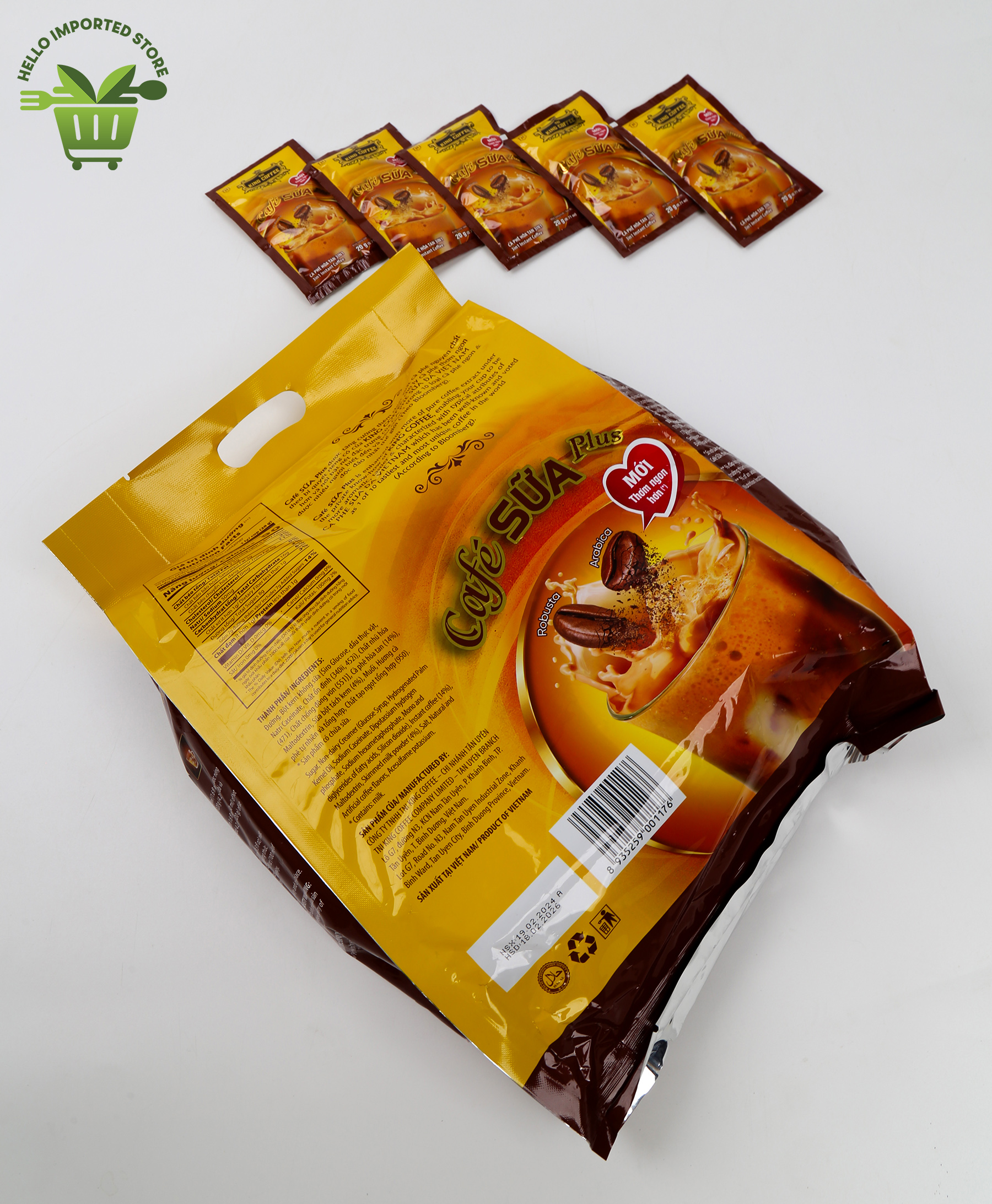Cà Phê Sữa Hoà Tan King Coffee - Túi 50 gói * 20g