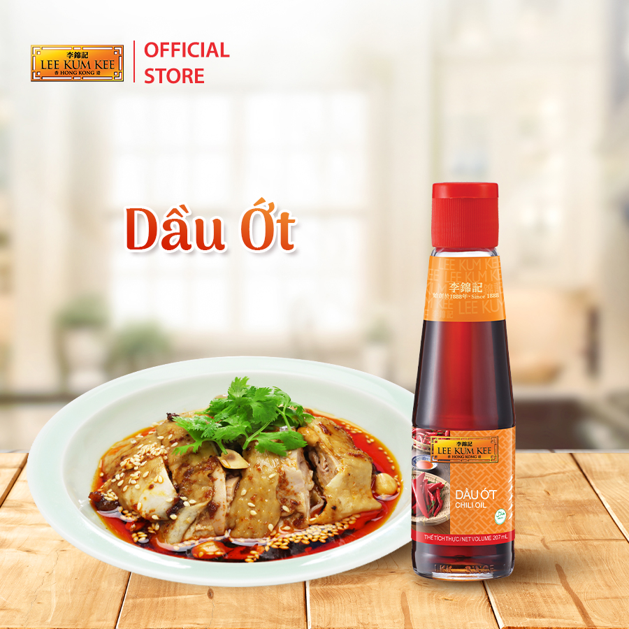 [Đơn 150K Tặng Gói Sốt] Dầu ớt LEE KUM KEE CHILLI OIL chai thủy tinh 207 ml