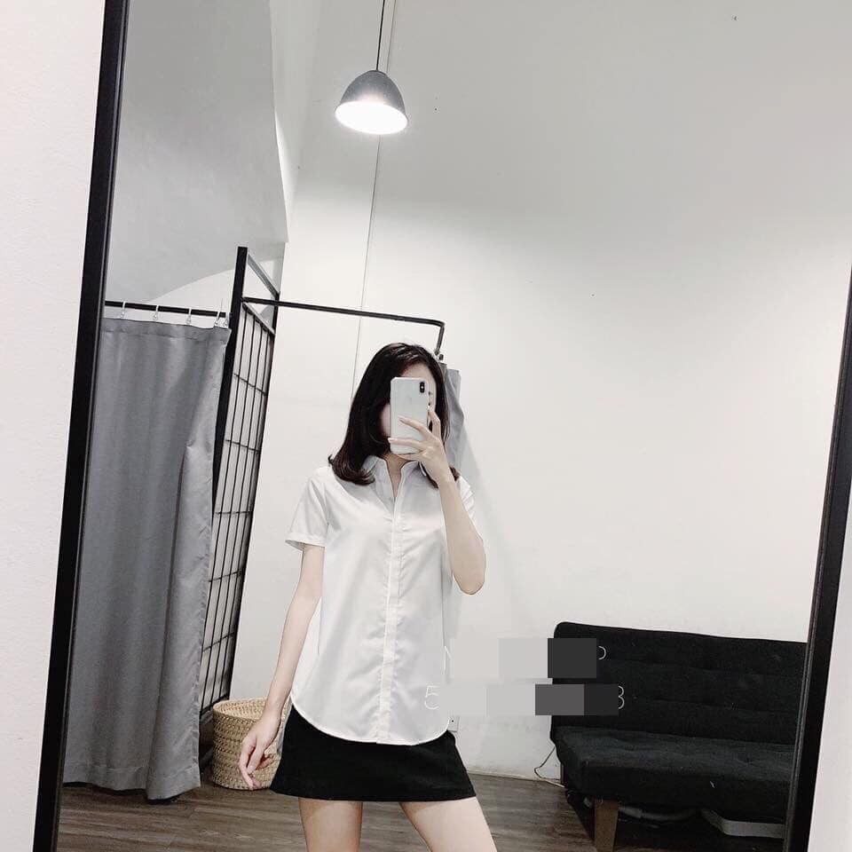 Áo sơ mi trắng CÔC TAY chất lụa - ĐẸP!!