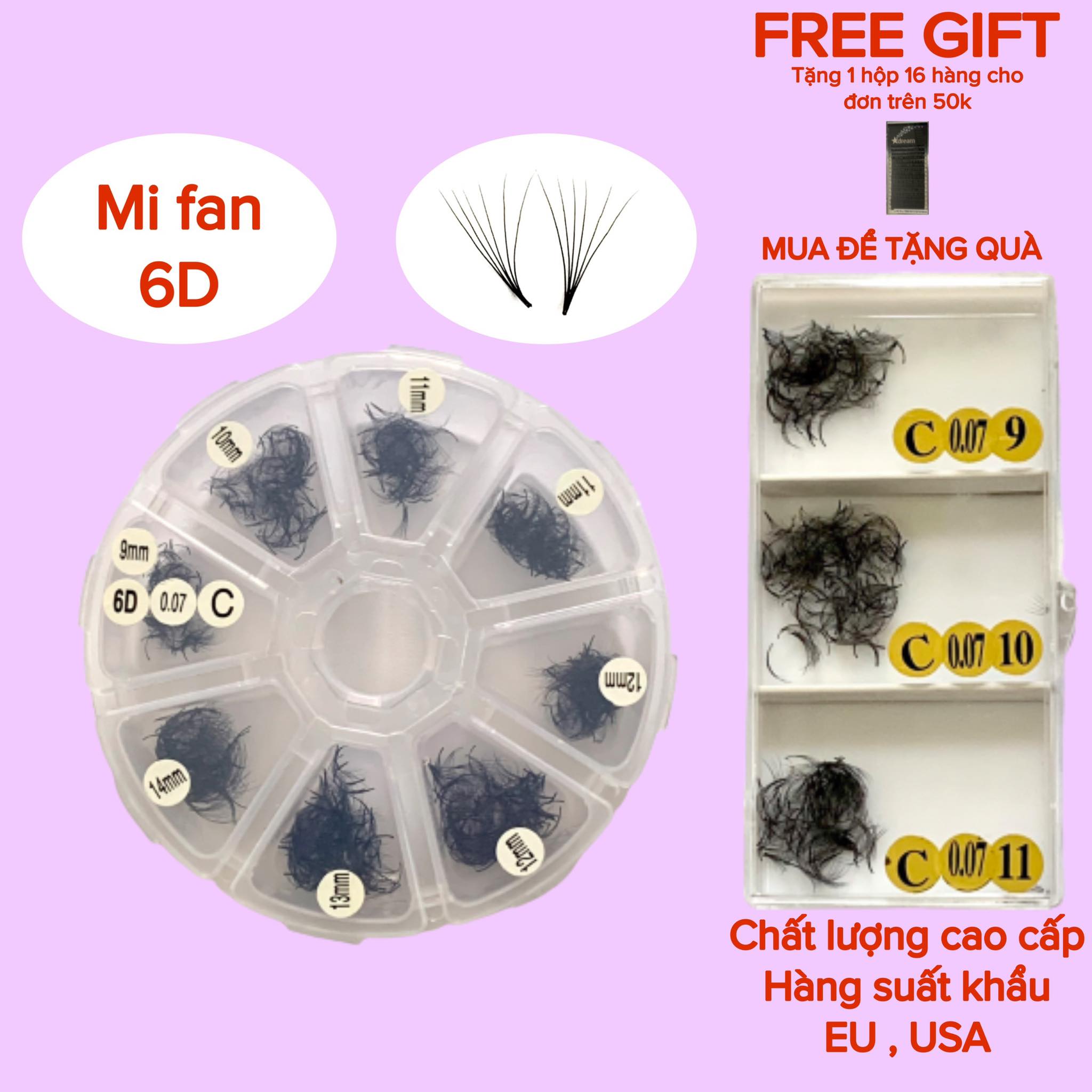 Mi fan 6d mix các loại, 1 hộp 500 fan hoặc 1000 fan