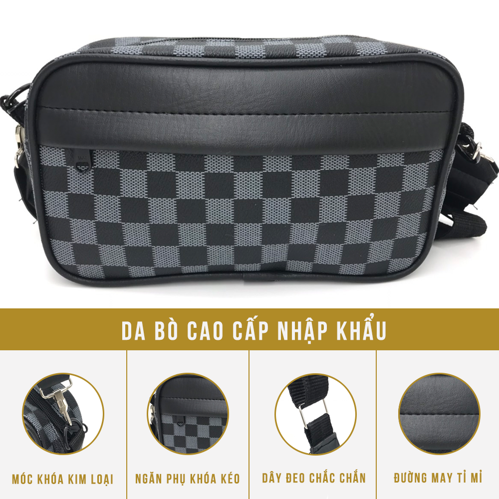 Túi đeo chéo caro nam nữ thời trang TDC02