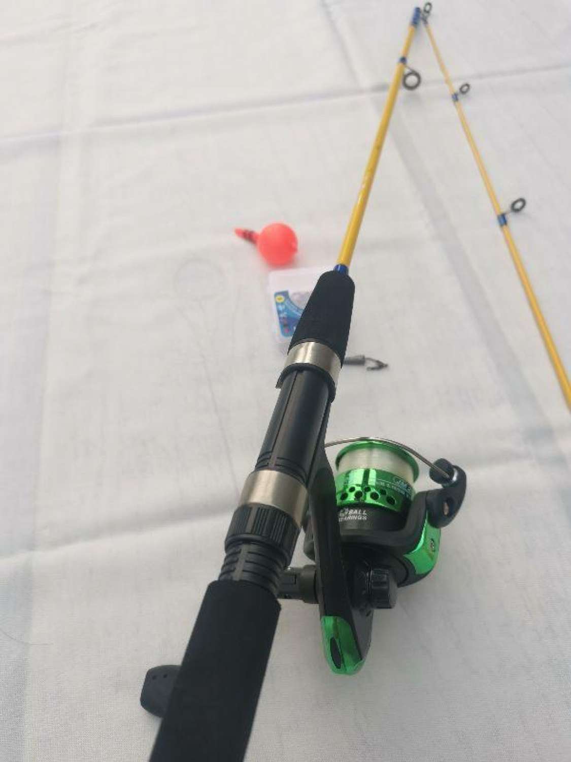 Bộ cần câu mini 1m2 máy 200 kèm đầy đủ phụ kiện giá sinh viên