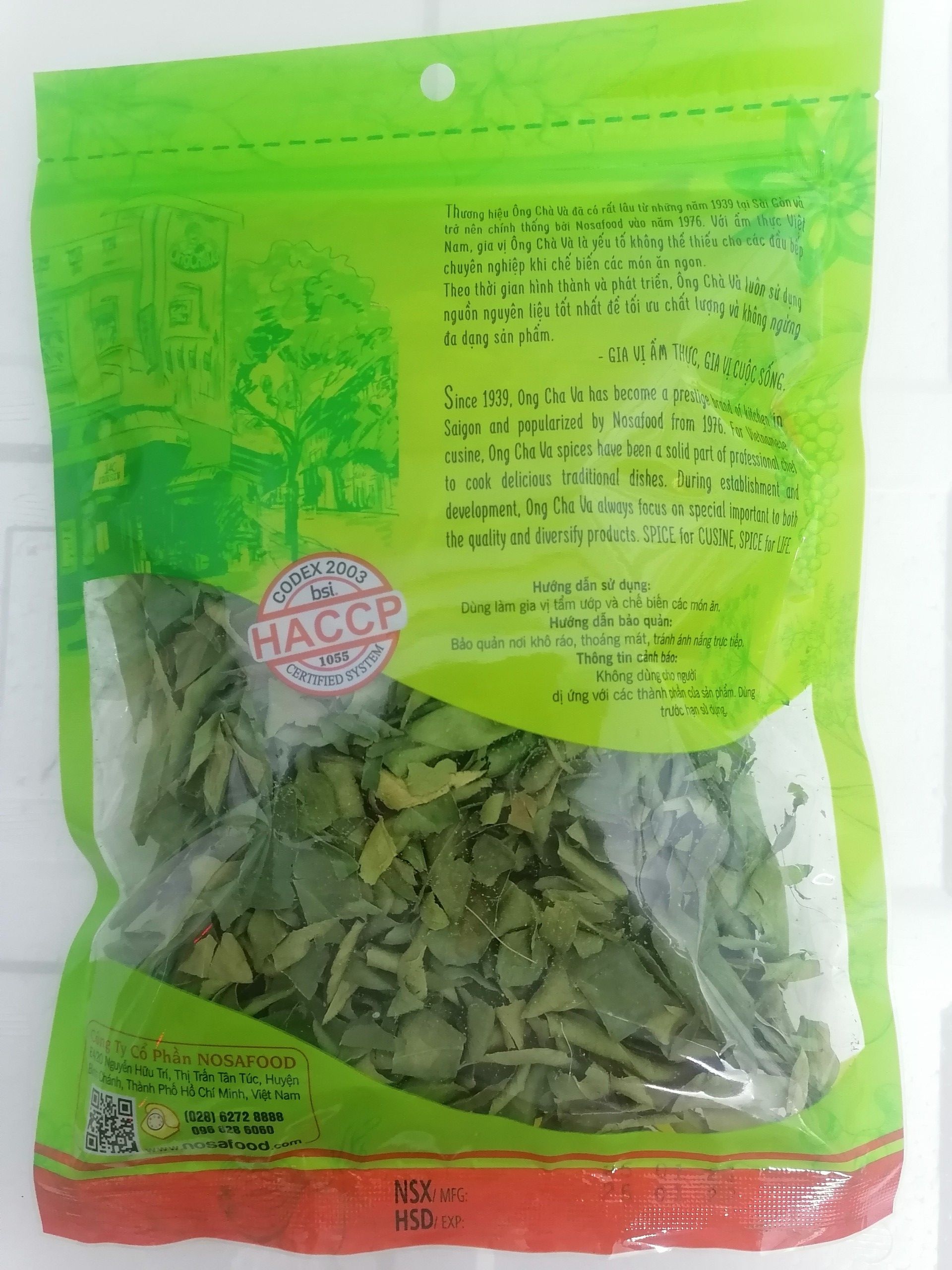 [40g] LÁ CHANH [VN] ÔNG CHÀ VÀ Lime Leaf (nosa-hk)