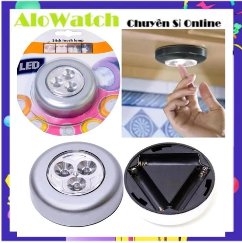 Đèn chạm cảm ứng không dây tiện lợi gắn tường/tủ/nhà bếp đa năng
