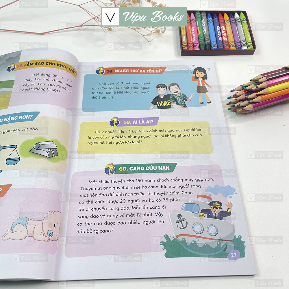 Sách - Câu Đố Hack Não - Khám Phá Tiềm Năng Con Trẻ ( Giúp Bé Phát Triển IQ )