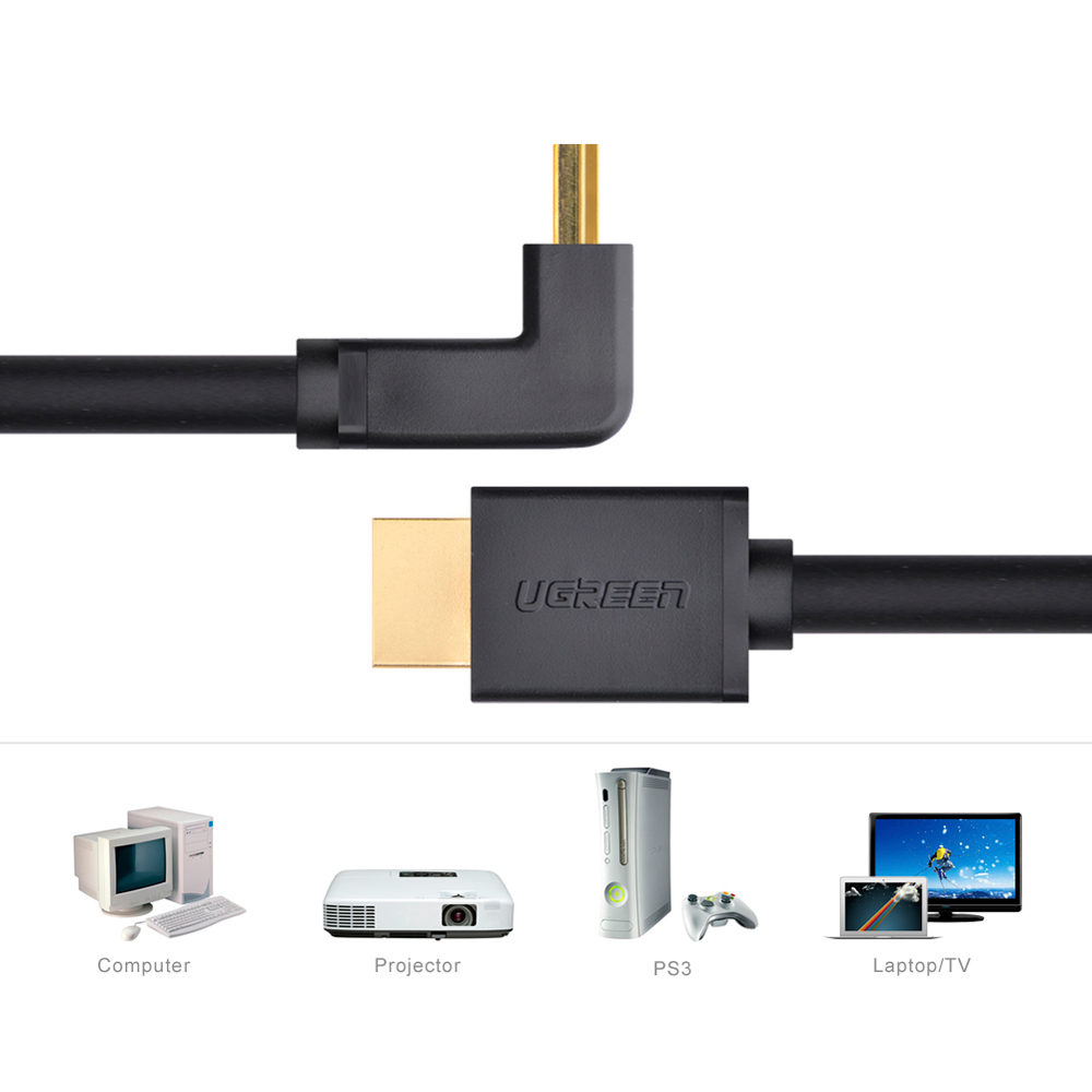 Cáp HDMI dài 2m bẻ góc lên Ugreen 10121