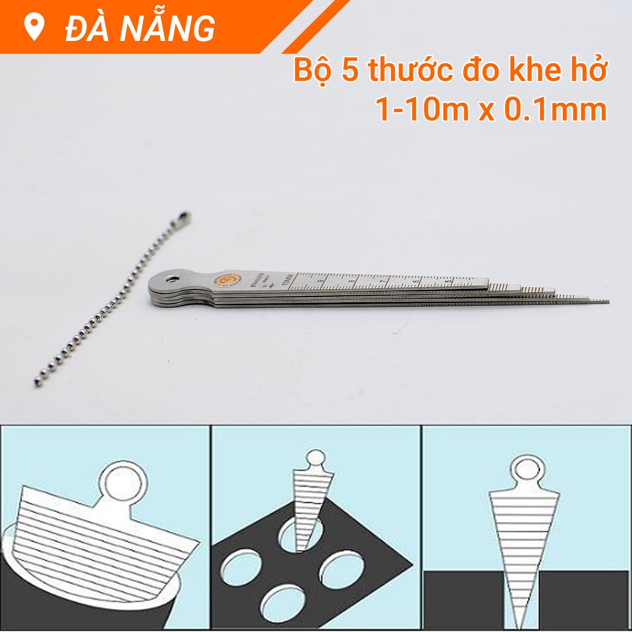 Thước đo khe hở dạng tên 1-10mm