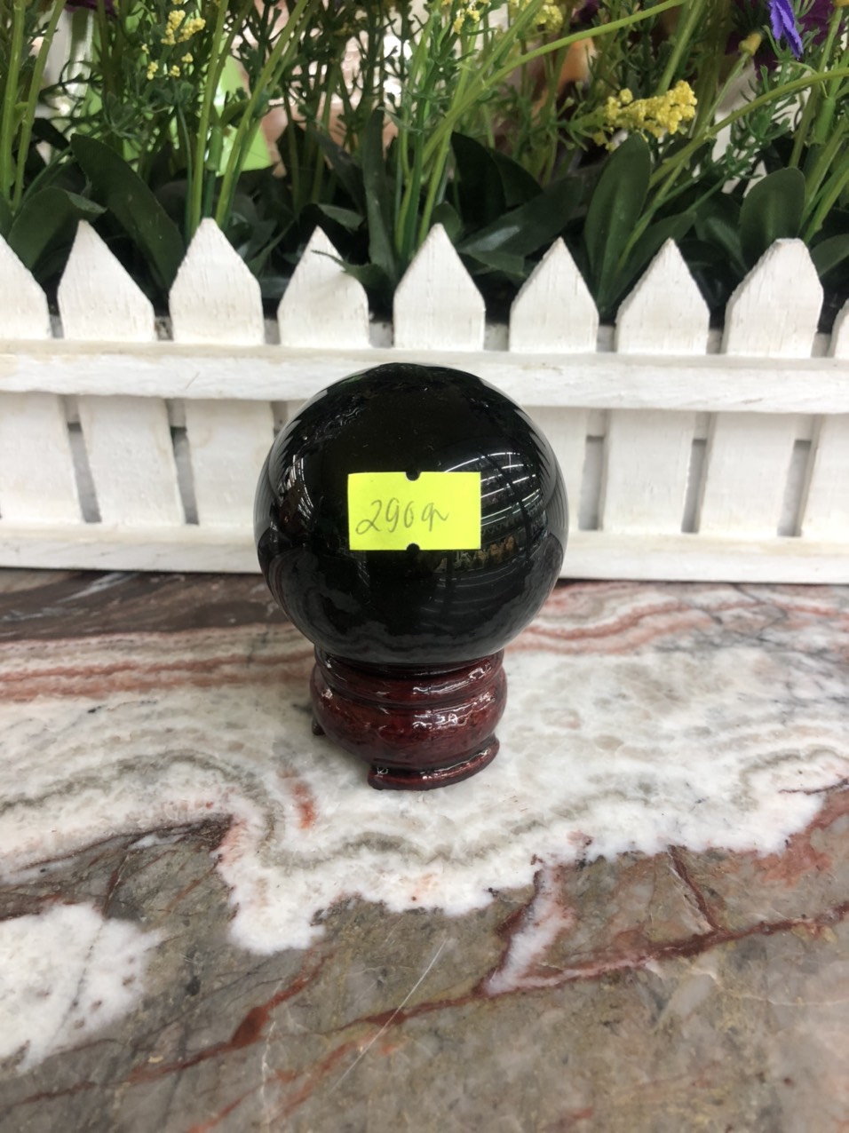 Quả cầu phong thủy đá thạch anh đen - Đường kính 5 cm