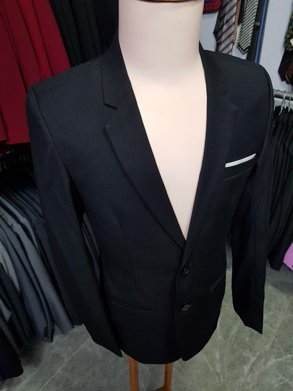 [HCM]Bộ vest trung niên 2 nút chất vải mềm mịn (áo vest + quần + cà vạt + kẹp cà vạt)