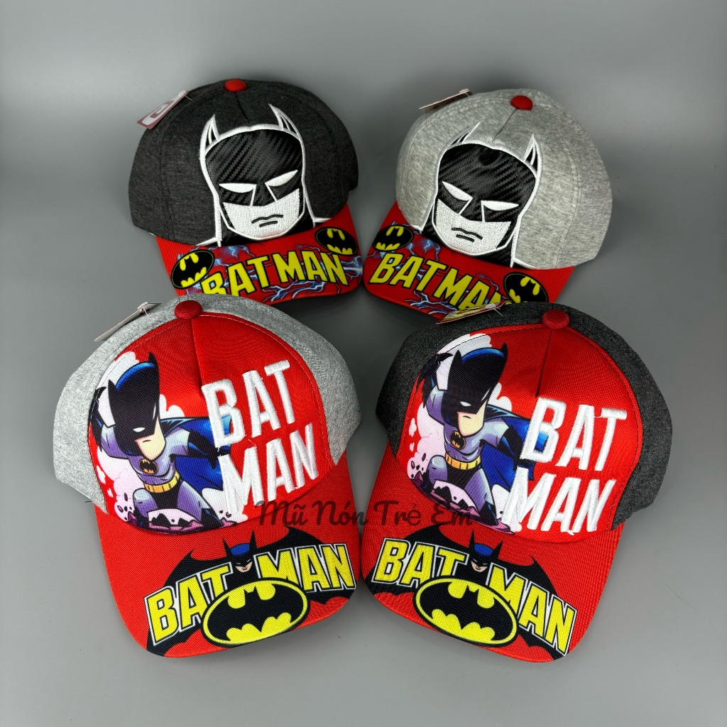 [ BÉ 3-8 TUỔI ] NÓN KẾT BATMAN CHO BÉ TRAI, MŨ SIÊU NHÂN NHỆN