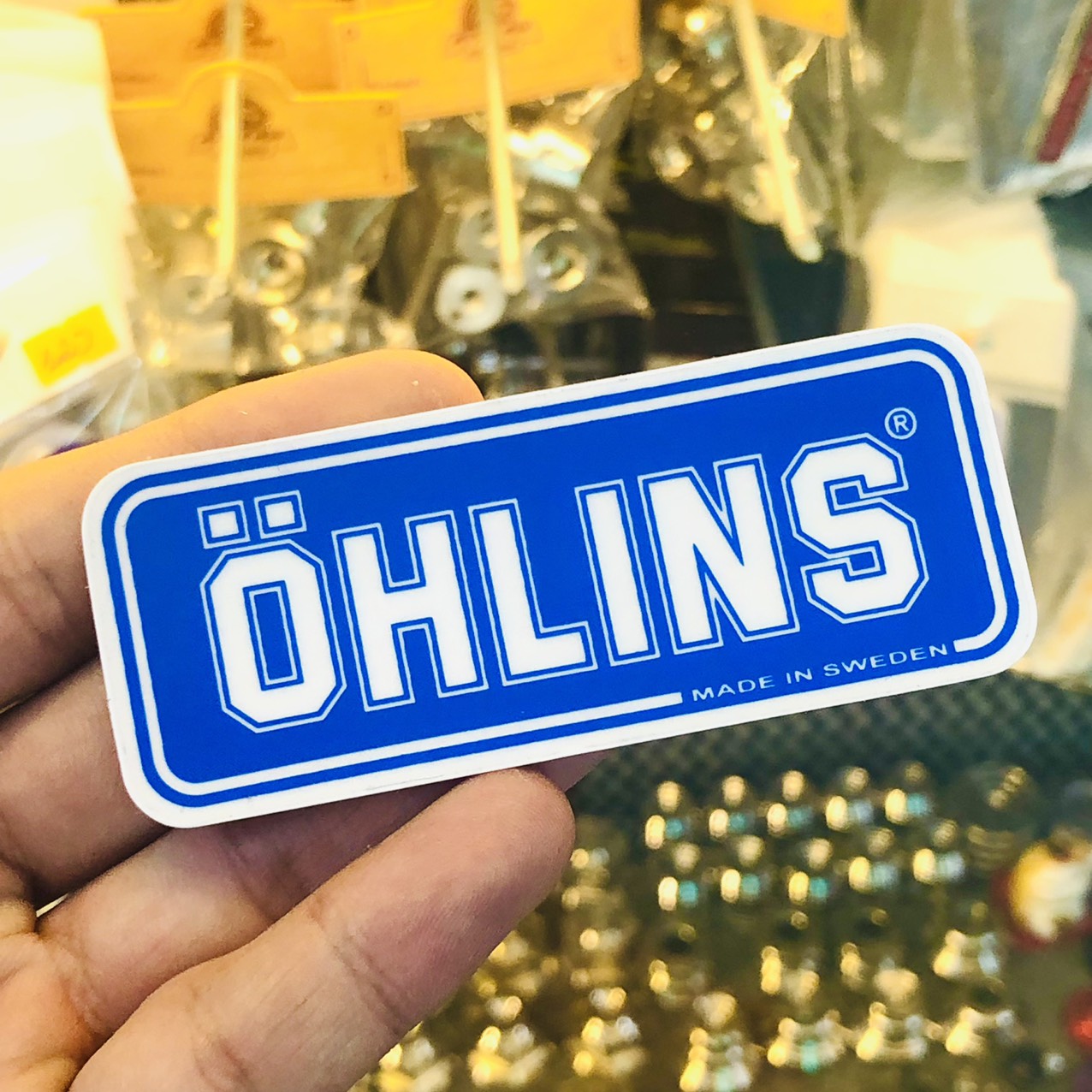 Tem Ohlins Xanh Thuỵ Điển Kéo Lụa - Cao Cấp
