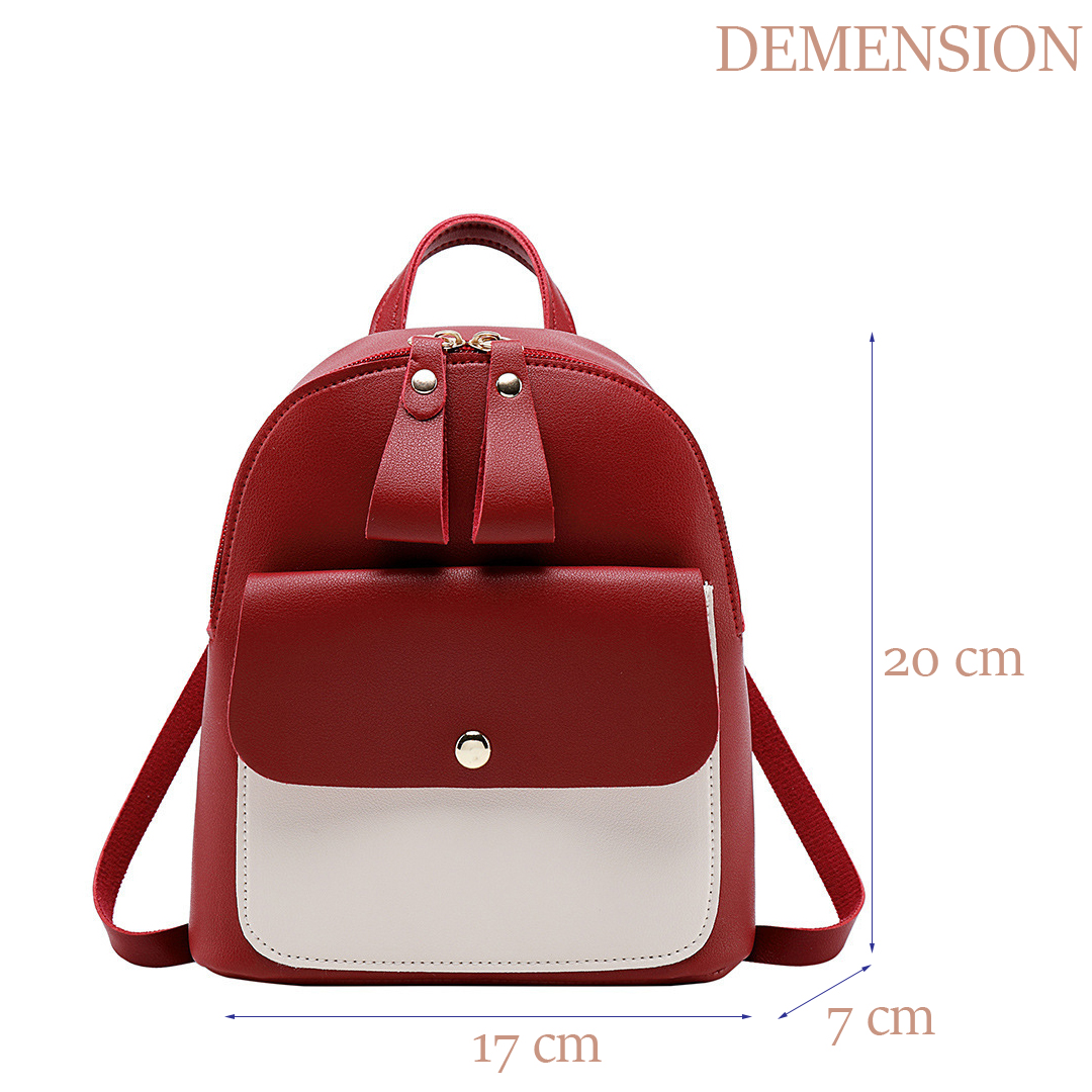 Balo Giả Da Mini Dễ Thương BL29 Đỏ