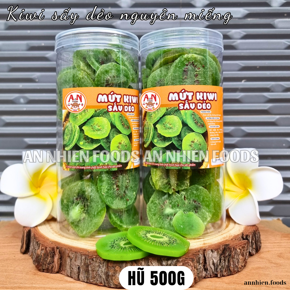 Kiwi sấy dẻo (nguyên miếng) {Khối lượng tịnh, không tính bao bì}