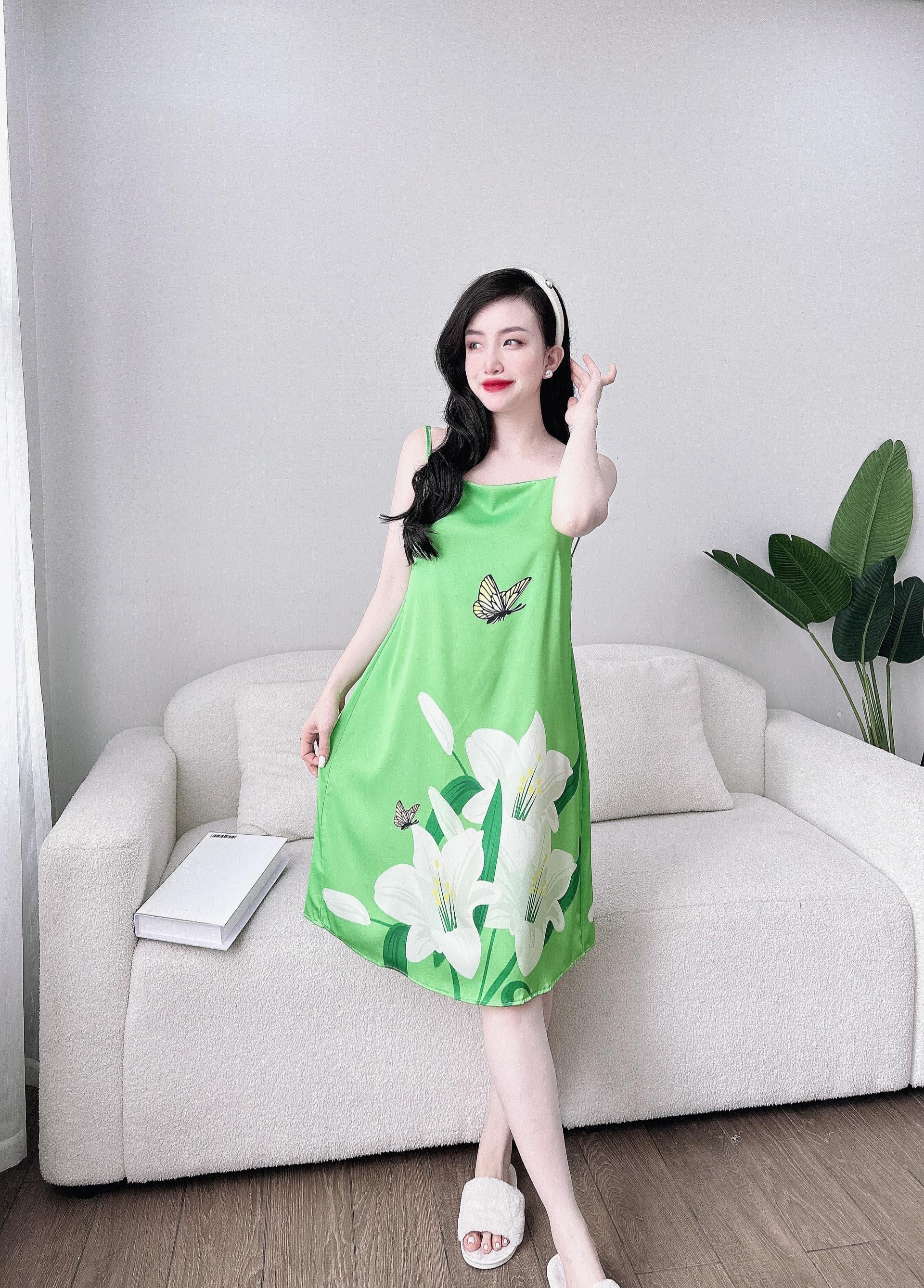 [HCM]DB116- Đầm Lụa Trơn Cao Cấp