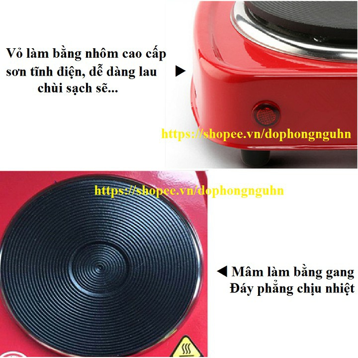 Bếp Điện Mini 500W Dành Cho Sinh Viên, Văn Phòng, Pha cafe
