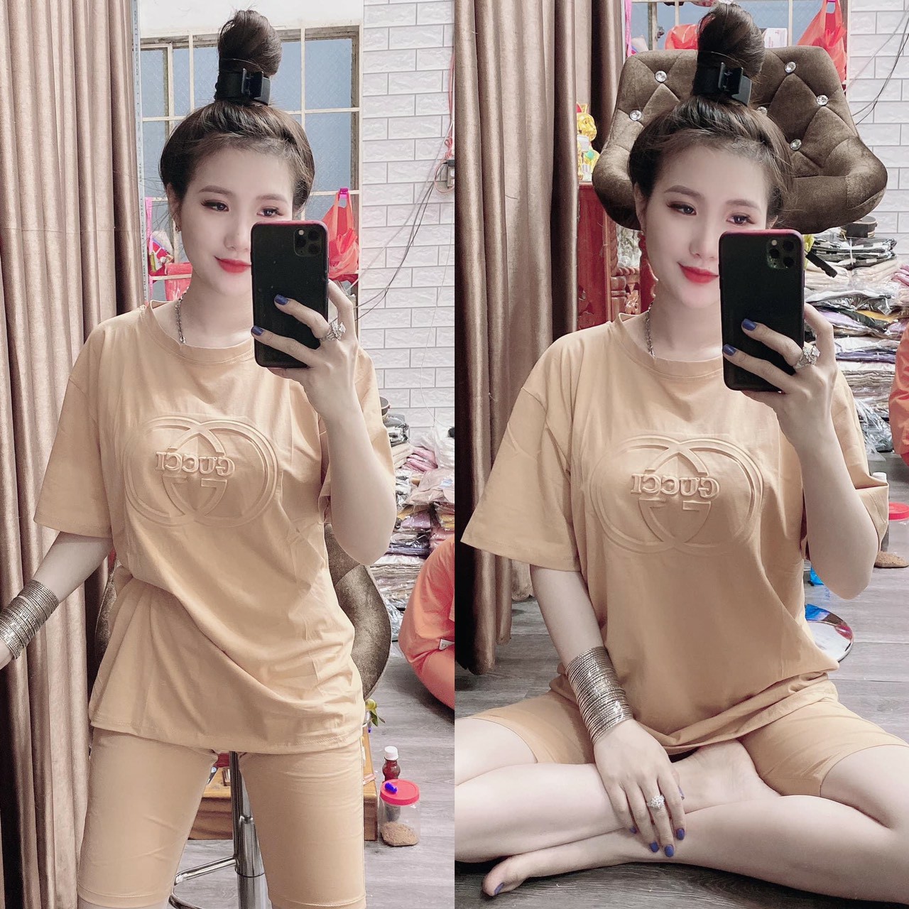 Sét bộ thun citi đơn giản xinh sắn