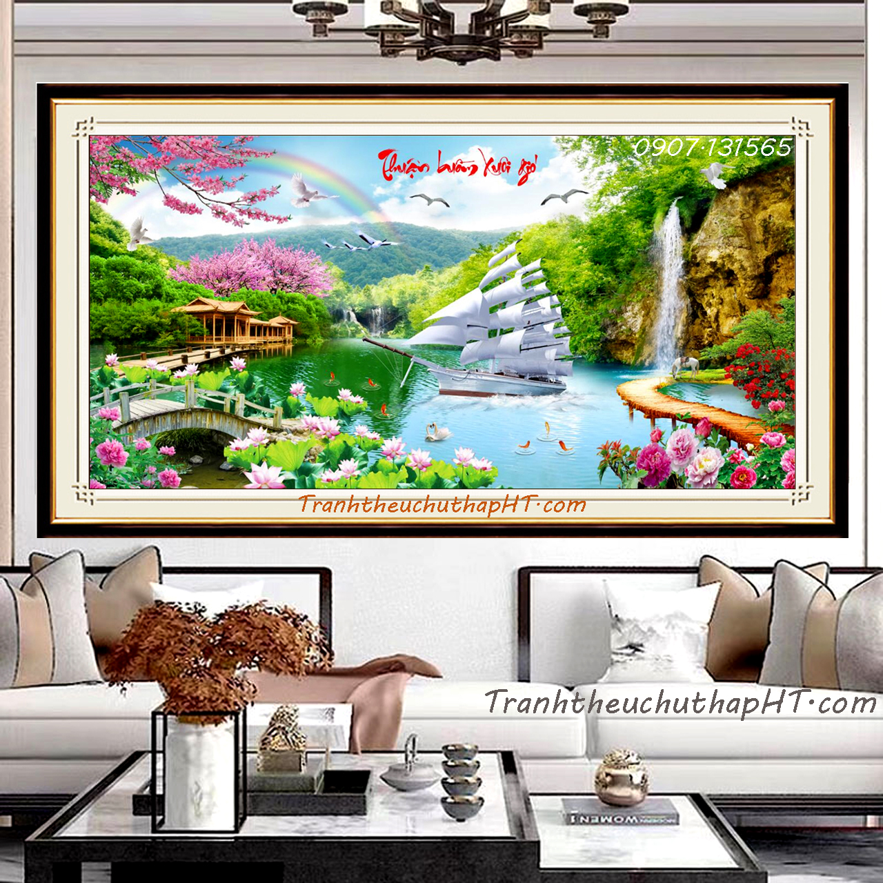 Tranh đính đá thuận buồm xuôi gió VS034 – Tự đính