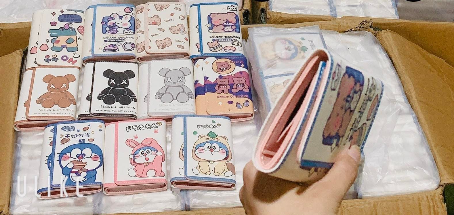 Bóp nữ mini ví gập 3 đựng tiền bỏ túi.