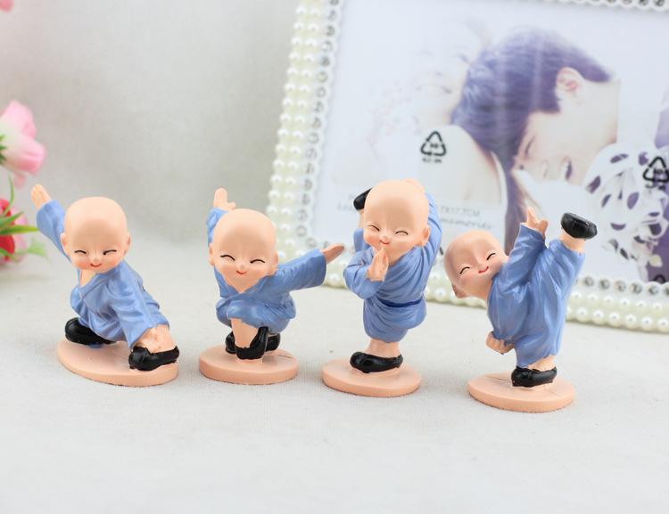 Combo 4 chú tiểu đánh võ bằng gốm sứ cao cấp, dễ thương