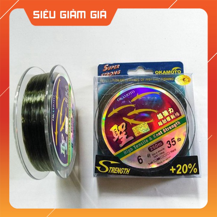 Cước Câu Cá Okamoto 250m (cước thánh/ 4 con cá) - ĐỒ CÂU NGỌC HẢI