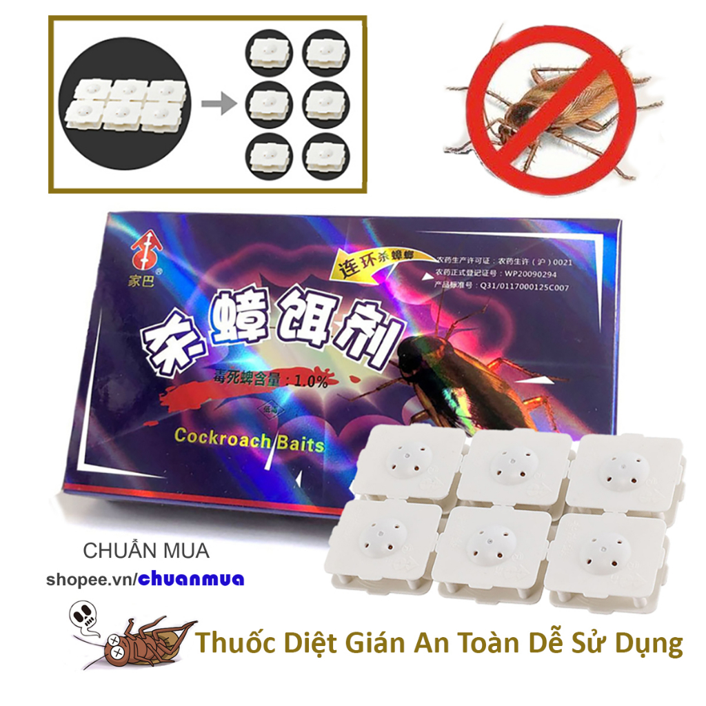 Ultra-high effective cockroach repellent Bar 6 PCs (easy-to-use Cockroach trap biological Food Insect Killer)