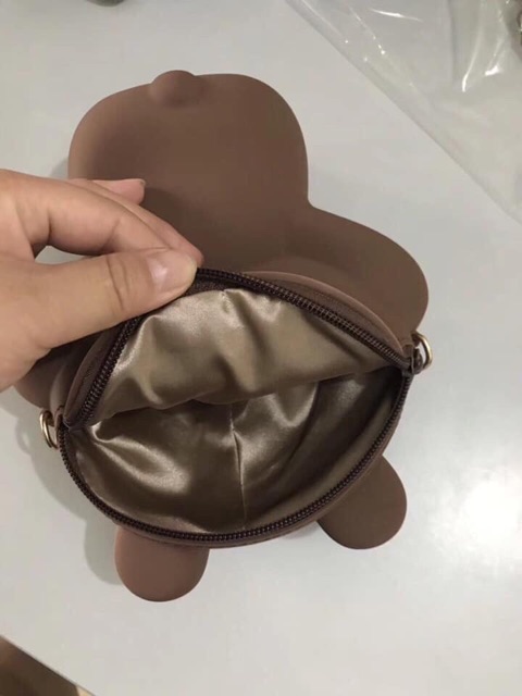 Túi gấu Brown Silicon 2 dây