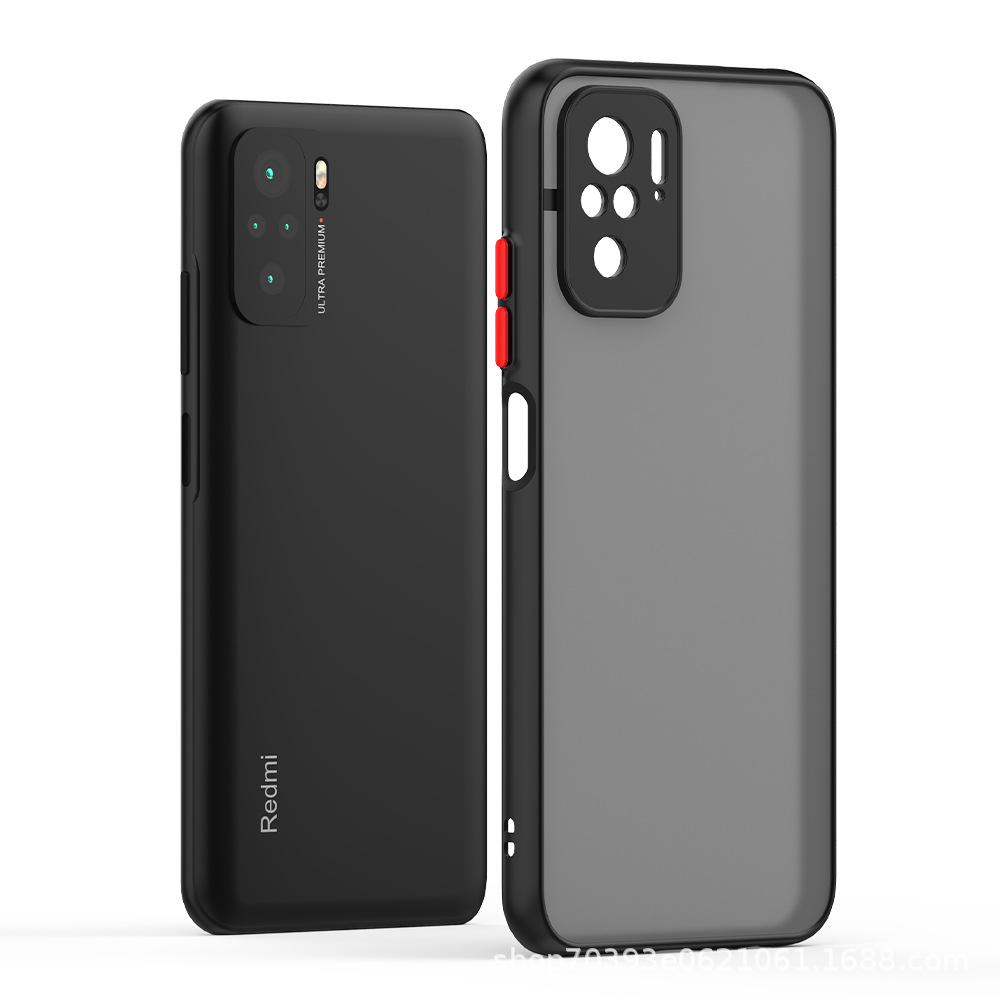 Ốp lưng Redmi Note 11 Pro Note 11s Note 7 Note 8 Note 9  Pro Note 9s Note 10 10s 9T 9A Mi 11 Lite 5G đen nhám [Basic]