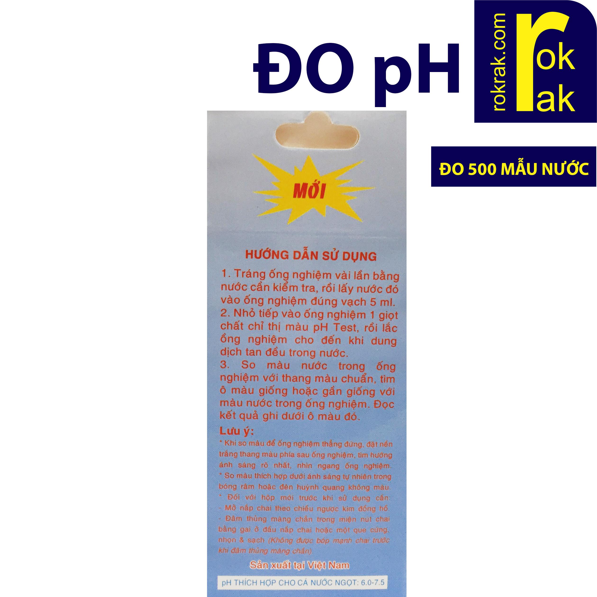 KIỂM TRA pH dung dịch đo pH test kit TP cho hồ cá cảnh