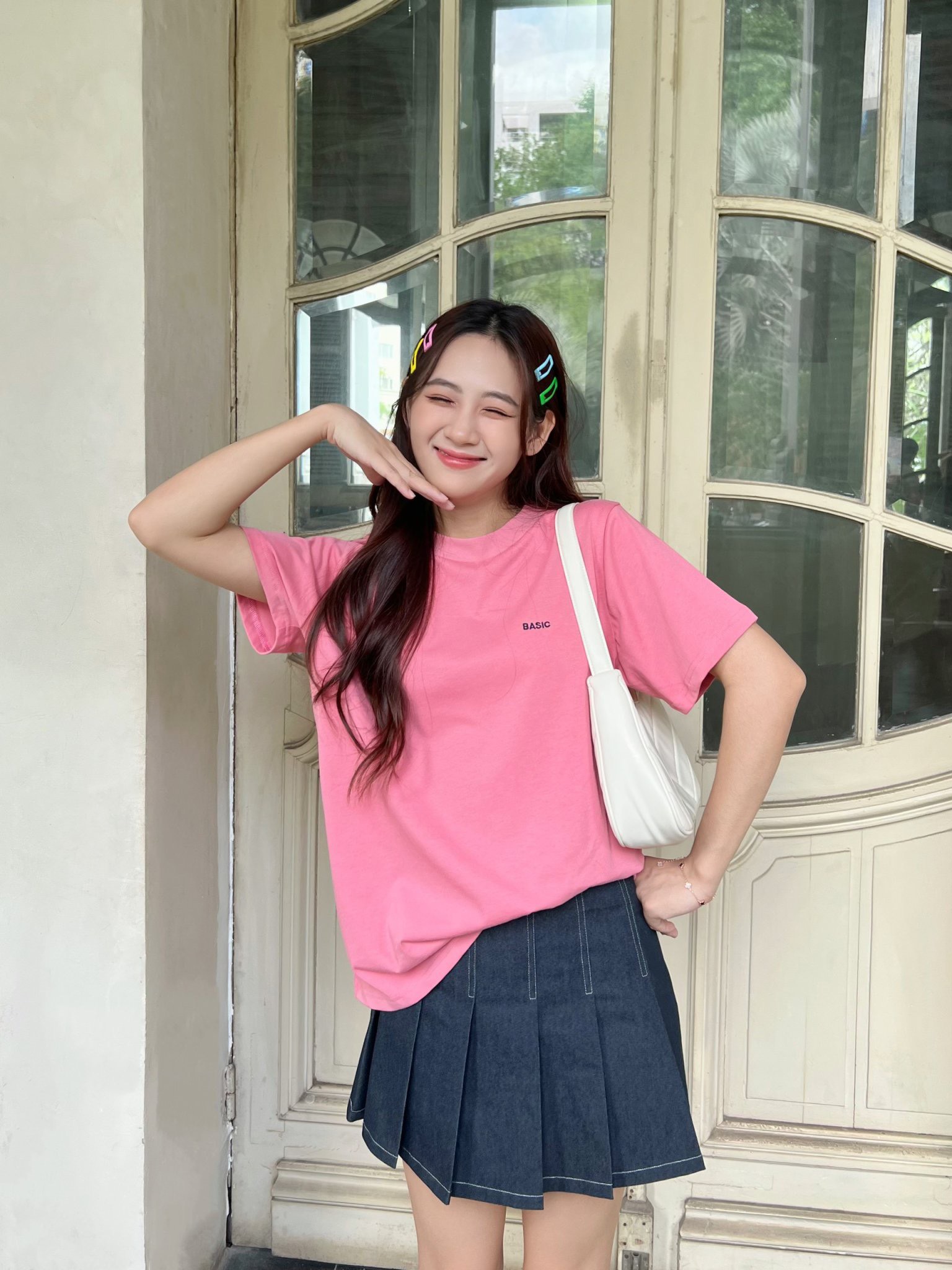 KIDO Áo thun trơn thêu BASIC TEE