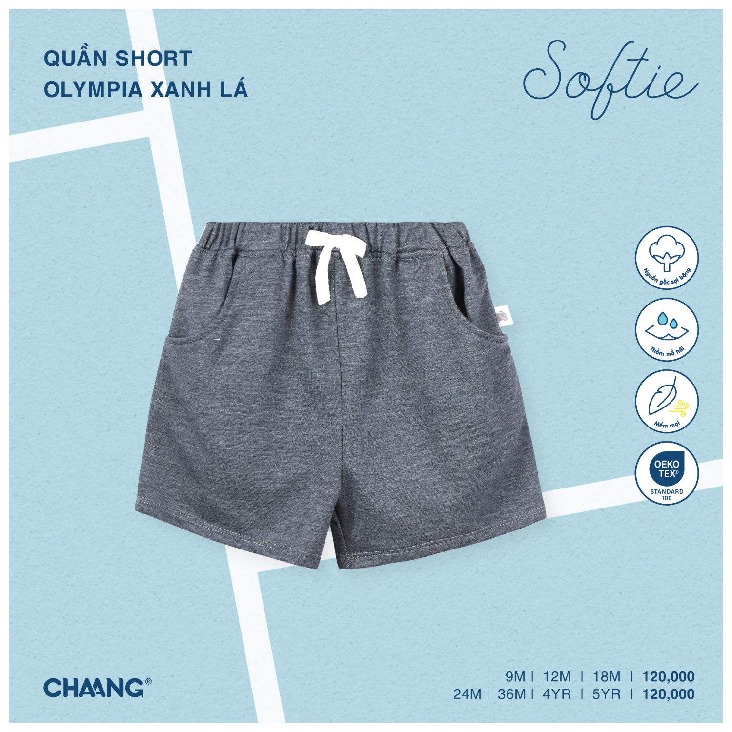 [CHAANG] Quần short bé trai Olympia Chaang