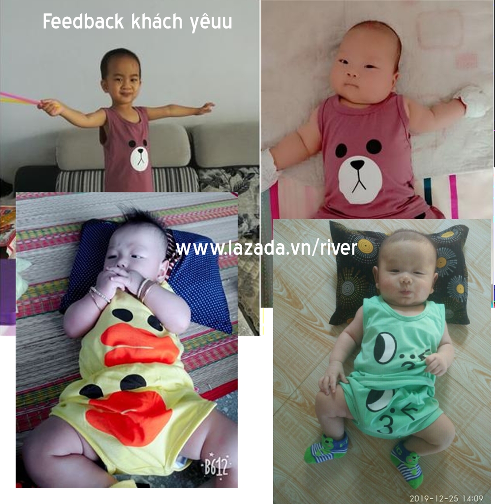 Set 3 bộ đồ sơ sinh và đồ bộ bé trai