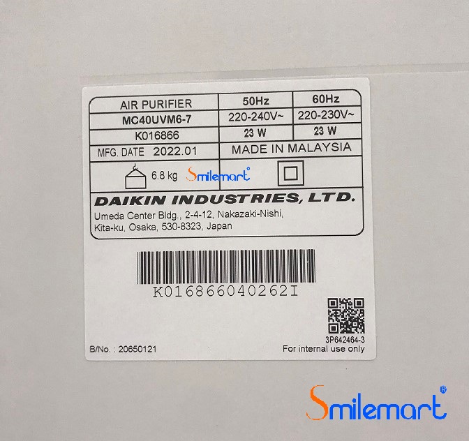 (BH chính hãng 12 tháng) Máy lọc không khí Daikin MC40UVM6-7 (31m2)