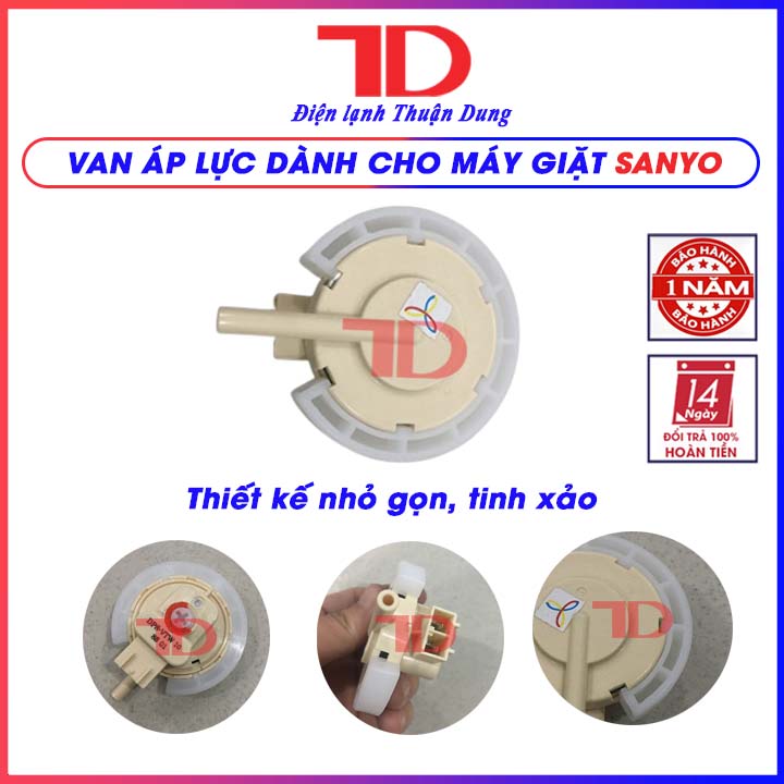Van áp lực máy giặt Sanyo, cảm biến mức nước và phao nước - Điện Lạnh Thuận Dung