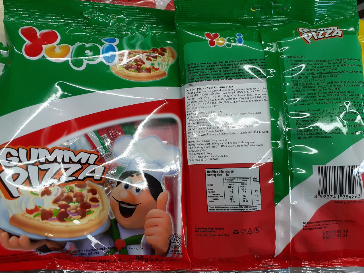 Kẹo dẻo Pizza gói 96gam