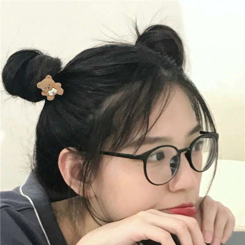 Set 2 dây cột tóc gấu thắt nơ phiên bản Hàn Quốc