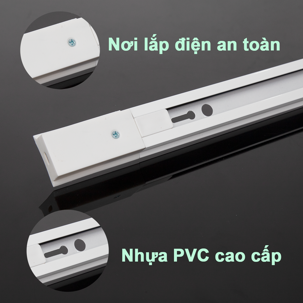 Thanh ray đèn rọi, ray trượt đèn rọi, thanh ray 1m