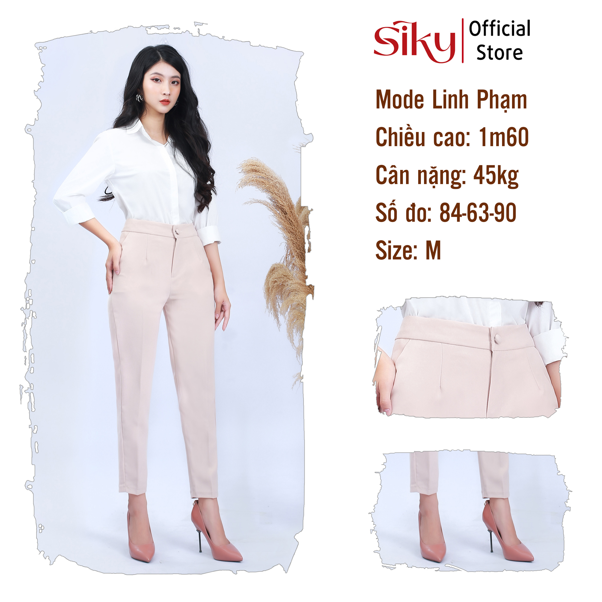Quần baggy nữ vải công sở - Siky - Q05