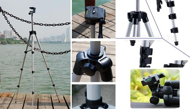 [HCM]Tripod / 1060mm + Giá đỡ điện thoại + Remote PeepVN Mobile Tripod 2 (Đen Xanh lá)