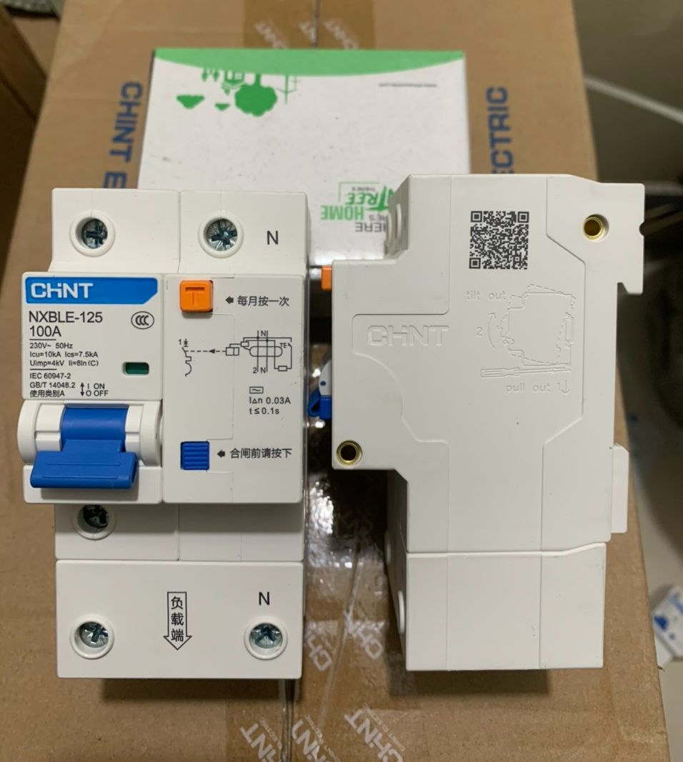Át tô mát  RCBO chint 1P+N 100A NXBLE-125
