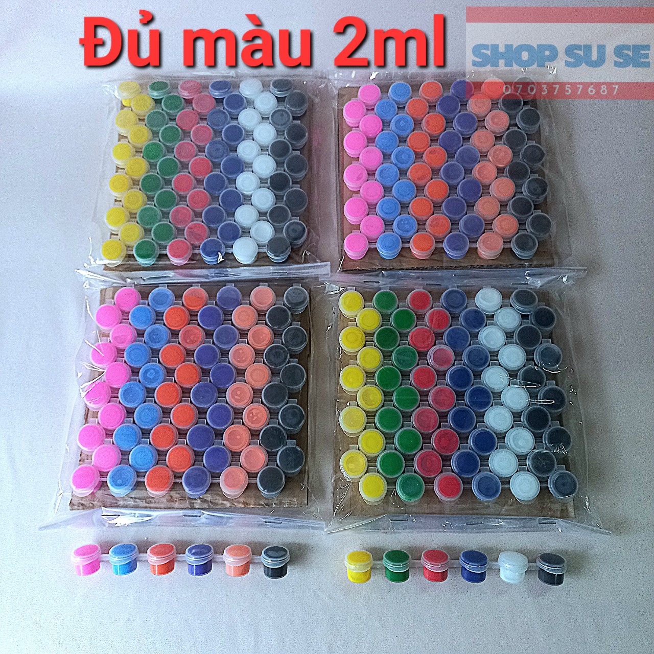 Combo 30 vĩ màu nước tô tượng. Hũ 2 ml