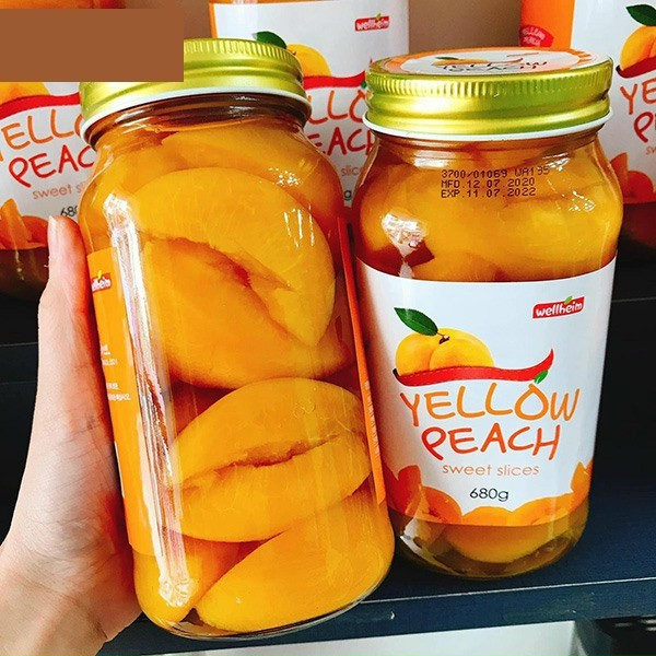[HÀNG CHUẨN] ĐÀO NGÂM HÀN QUỐC YELLOW PEACH HŨ 680GRAM
